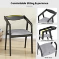 thumbnail image 4 of Gymax 2 PCS Wooden Dining Chair w/ Rubber Wood Frame Armrests Padded Cushion, 4 of 6