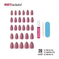 thumbnail image 5 of Broadway by Kiss Color Press On Nails Almond, ‘Ethereal Glow’, Purple, Medium, 28 Count, 5 of 11