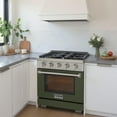 thumbnail image 3 of Professional 30-in Natural Gas Rang in Olive Green with True Simmer Burners, 3 of 10
