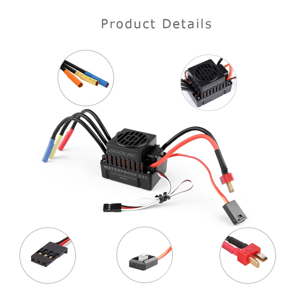 Bürstenloser Motor 3650 3500KV Mit 60A ESC Combo - Für 1/10 RC Auto Modellbau