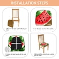 thumbnail image 4 of Summer Watermelon Seat Covers for Dining Room Chairs Set Of 6,Stretch Printed Washable Chair Seat Cover with Elastic Ties and Button,Removable Waterproof Couch Cushion Covers, 4 of 6