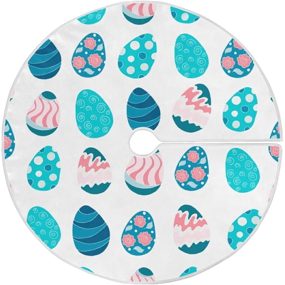 FMSHPON Easter Xmas Christmas Tree Skirt Stand Mat for Holiday Party Decoration Indoor Outdoor 36 inches