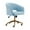Blue, variant on KCC Home Office Chair Swivel Velvet Desk Chair Accent Armchair Upholstered Modern Tufted Chairs with Gold Base for Girls Women Ergonomic Study Seat Computer Task Stools for Living Room(Cream)