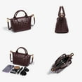thumbnail image 4 of MMYGU Woven Bag Dumpling Handbag for Women,Mini Lightweight Leather Women's Top Handle Handbag Fashion Travel Daily Satchel, 4 of 8