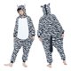 thumbnail image 1 of Mono de pijama de franela de felpa azul con puntadas Kigurumi, 1 of 3