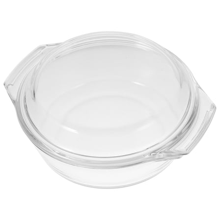 WRISTBIQUE Small Round Glass Casserole Dish with Lid Dishwasher Safe Glass Bowl