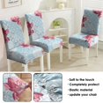 thumbnail image 5 of Bright Wildflower Tropical Flower and Leaves Artistic Dining Chair Covers Set of 4 Washable Polyester Stretch Slipcovers Removable Protector for Rustic Decor, 5 of 7