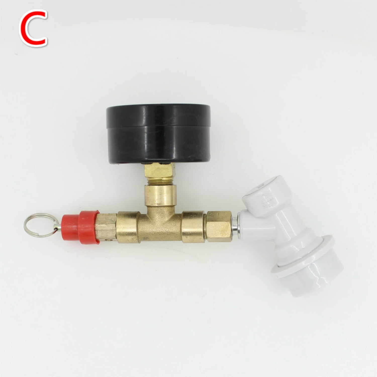 Homebrew Adjustable Pressure Relief Valve with Guage For Home Brew 060