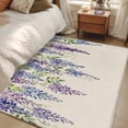 thumbnail image 4 of Purple Flowers Area Rugs 3'x5', Washable Small Throw Rugs for Living Room Bedroom, Weeping Spring Floral Rustic Pastoral Indoor Outdoor Rug Non-Slip Low Pile Carpet Runner Reversible Floor Mats, 4 of 8
