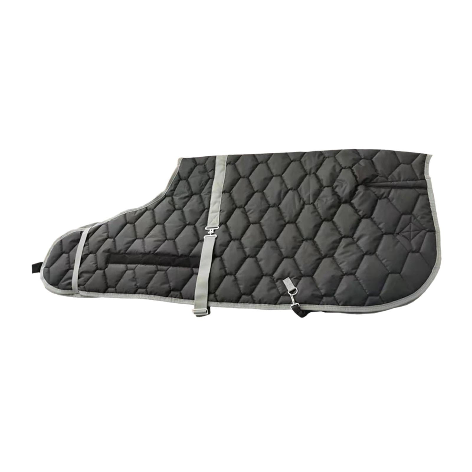 colaxi Horse Blanket Winter Horse Garment Turnout Sheet Breathable Waterproof Equine Protection with Oxford Cloth and Secure Leg Straps Suitable for Pasture black 90cm