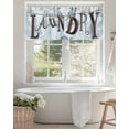 thumbnail image 4 of Laundry Valances for Windows Vintage Flower Country Style Valance Rod Pocket Light Filtering Short Window Treatments Curtains for Kitchen Bathroom Living Room Bedroom, 1 Panel, 60 x 18 Inch, 4 of 7