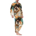 thumbnail image 2 of Susaid Funny Swimming Chihuahua Print Men's Long Sleeve Pajama Set, Two-Piece Button-Down Loungewear PJs Set, Comfortable Sleepwear for Relaxation-X-Large, 2 of 7