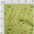 thumbnail image 2 of oneOone Silk Tabby Lime Green Fabric Sea Sewing Material Print Fabric By The Yard 42 Inch Wide, 2 of 4