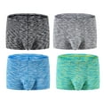 thumbnail image 4 of Yuyangdpb Men's No Ride up Boxer Briefs Underwear Trunks with Pouch Multi01/4pack S, 4 of 8