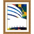 thumbnail image 2 of Stephen Chambers 25x32 Gold Ornate Wood Framed With Double Matting Wall Art Titled - Guggenheim Museum, 2 of 6