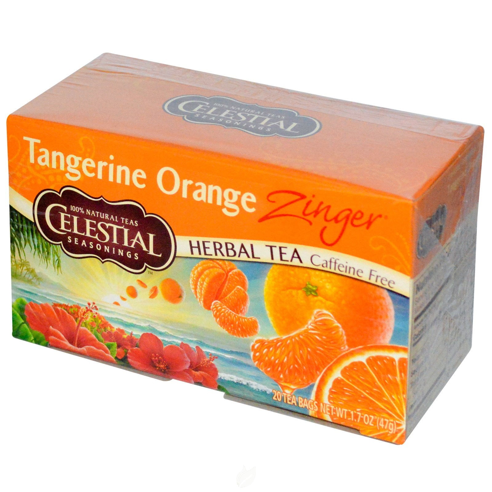 (2 Pack) Celestial Seasonings, Herbal Tea, Caffeine Free, Tangerine