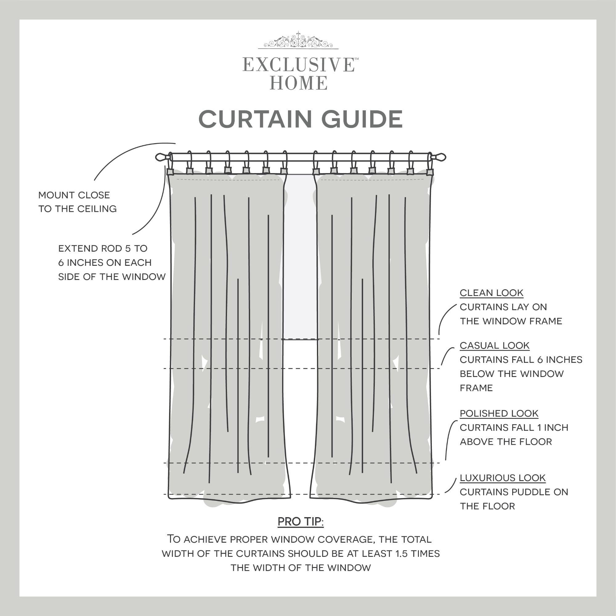 Exclusive Home Bari Light Filtering Spiral Loop Tab Top Curtain Panels, 54"x96", White, Set of 2