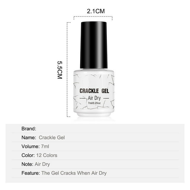 Pegamento para uñas agrietadas, juego de pegamento Burst Glue, pegamento para uñas agrietadas, 7 ml, cuidado de uñas