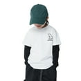 thumbnail image 3 of Esaierr 1-10Y Boys Cotton T-Shirt Sweatshirts for Toddler Kids Boys Long Sleeve Pullover Tops False Two-Piece Bottoming Shirt Casual Fall Tees, 3 of 9