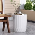 thumbnail image 5 of Antique White Magnesium Oxide Side Table / Ideal for Home Decor, 5 of 6
