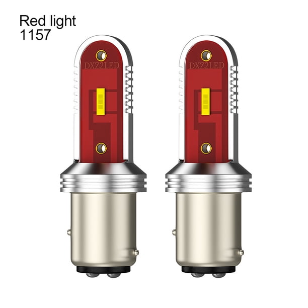Riwesomey 2 uds 30W LED 1156/1157 bombillas LED luces de señal de coche 12/24V 1200Lm lámpara de freno 1860 Chip 6500K T20/T25 accesorio de iluminación Bombillas para automóviles luz roja Tipo 2 Riwesomey VI000921-06