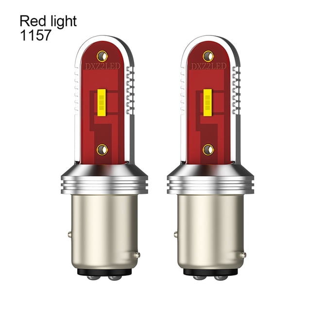 Riwesomey 2 uds 30W LED 1156/1157 bombillas LED luces de señal de coche 12/24V 1200Lm lámpara de freno 1860 Chip 6500K T20/T25 accesorio de iluminación Bombillas para automóviles luz roja Tipo 2 Riwesomey VI000921-06