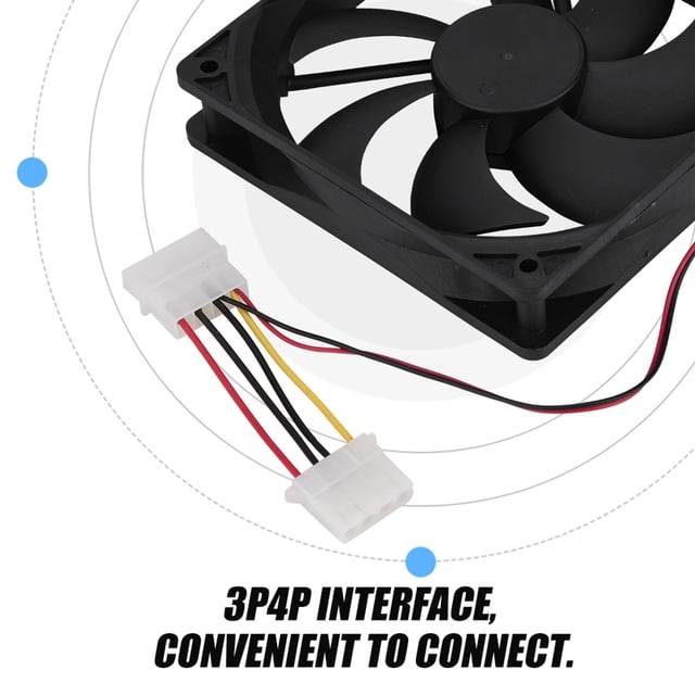 Ventilateur de Refroidissement, Ventilateur de Refroidissement de PC Large Compatibilité Robuste Différentes Options Dissipation de Chaleur Forte pour Ordinateur
