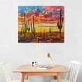 thumbnail image 2 of ARISTURING Canvas Wall Art For Living Room Cactus Plant Landscape Painting Bathroom Wall Decor Ready To Hang Home Decorations Bedroom Inspirational Canvas Prints Posters Painting Wall Mural Artwork, 2 of 6
