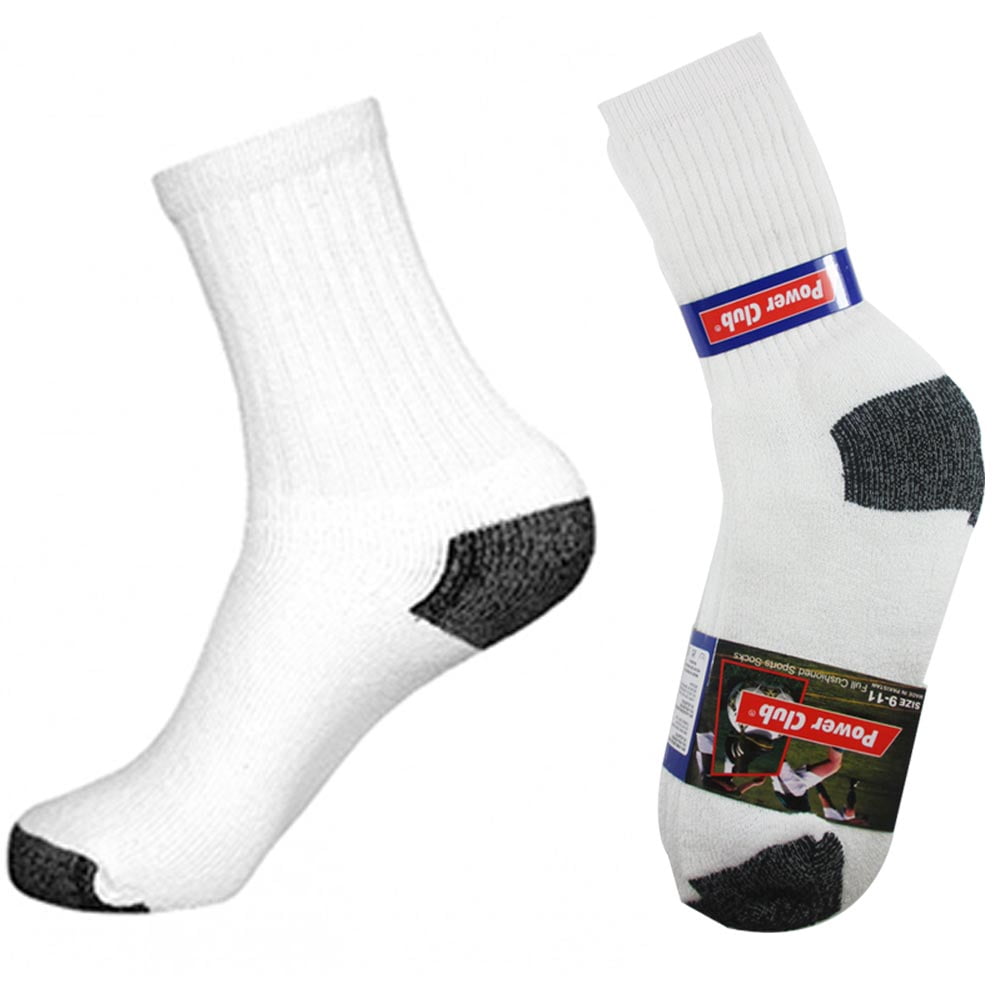 12 Pairs Mens Tube Socks White Old School Shoes Cotton Sports 14