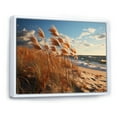 thumbnail image 2 of Designart "Sunkissed Sands Beach Grass III" Landscapes Floater Framed Canvas Print, 2 of 7