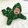 thumbnail image 4 of YunPes Baby Starfish Onesie Full-Zip Soft Plush Footie Jumpsuit Cartoon Graphic One Piece Infant Halloween Christmas Outfits Wearable Blanket, 4 of 5