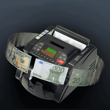 Naipo Money Counter Machine Professional Bill Counter Machine with Advanced UV/MG/IR/DD Detection – High-Speed 1000 Bills/Min, Supports USD & EUR, Count Tracking Only (No Total Value)