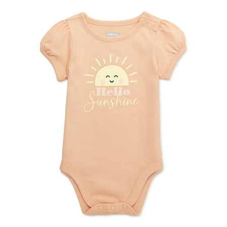 

Garanimals Baby Girls Short Sleeve Graphic Bodysuit Sizes 0/3M-24M