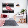 thumbnail image 2 of Blossoming Pink Flamingo Stripes Animals & Insects Graphic Art Gallery Wrapped Canvas Print Wall Art, 2 of 7