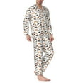 thumbnail image 2 of Lsque Horse Pattern Long Sleeve Pajama Set for Men - Soft 2-Piece Sleepwear and Loungewear Set with Pockets, Comfy Nightwear-Medium, 2 of 7