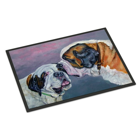 Carolines Treasures 7332MAT Saint Bernard Whisperear Doormat 18x27 27"L x 18"W multicolor