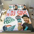 thumbnail image 1 of DJ Raphi Conjunto de sábanas temático, trío de piezas, cómodo y amigable con la piel, diseño único, regalo de decoración para el hogar para familiares, amigos y fans,173cm *218cm, 1 of 6