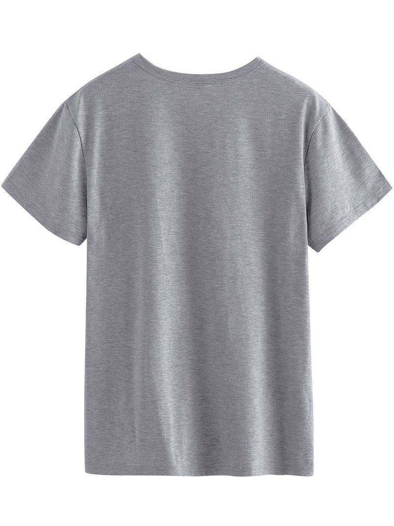 TWZH Women's Business Mama Colorful Letter Print T-Shirt Short