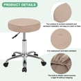 thumbnail image 2 of Uxcell 1-Pack Bar Stool Covers Round, for 12-14 Inch Chair Waterproof PU Seat Covers with Elastic Bands [Khaki], 2 of 8