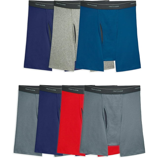 Fruit Of The Loom Mens Eversoft CoolZone Fly Boxer Briefs 7 Pack, S, Assorted