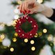 thumbnail image 4 of Puntoco Liquidación De Adornos Decorativos Navideños Adornos Navideños Colgantes De Terciopelo Rojo Adornos Para Árboles De Navidad Adornos Colgantes Arreglos Para Escaparates, 4 of 6