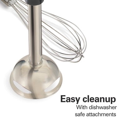 2 Speed Hand Blender : Portable Immersion Blender, Dishwasher-Safe, 225W, Gray