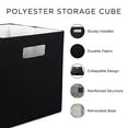 thumbnail image 3 of Design Imports CAMZ37985 13 x 13 x 13 Po. Cube de Rangement Carré en Polyester Plein, Gris, 3 of 12