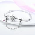 thumbnail image 5 of MULA 925 Sterling Silver Stopper Safety Chain for Bracelets Cute Pet Paw Charms DIY Gifts for Women, 5 of 5