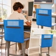 thumbnail image 4 of AOMXGD Desk Hanging Storage Organizer With Multi Pockets & Name Card Slot, Denim Chair Back Caddy For Classroom Students Supplies Arrangement, 4 of 8