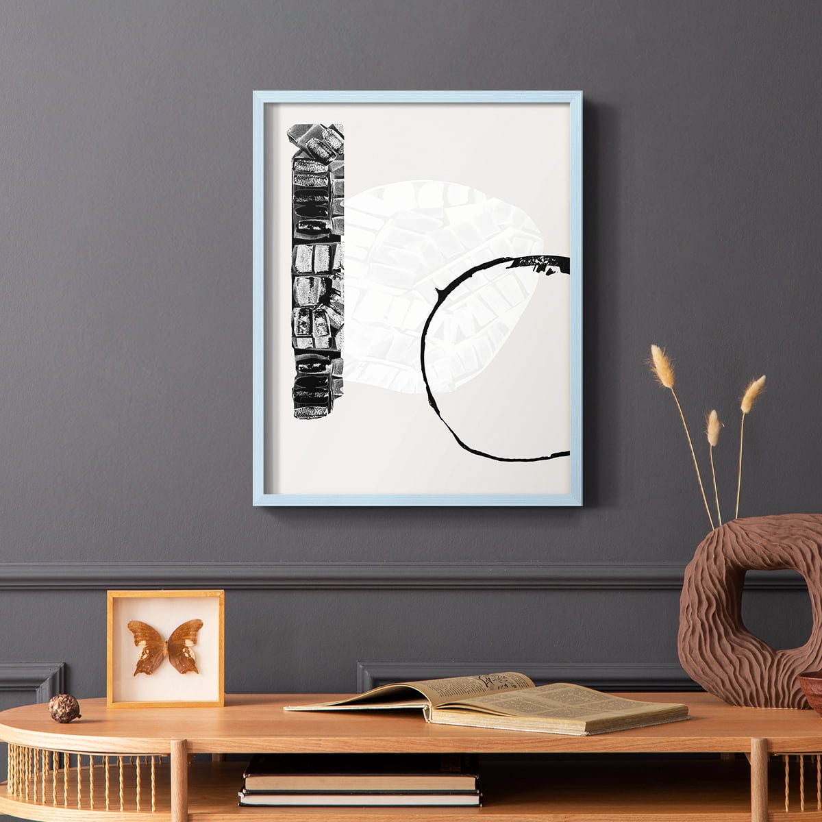 Zen Shapes I Framed Print - Solid Wood in Single Picture Frame Solid Wood 2 Framed Print