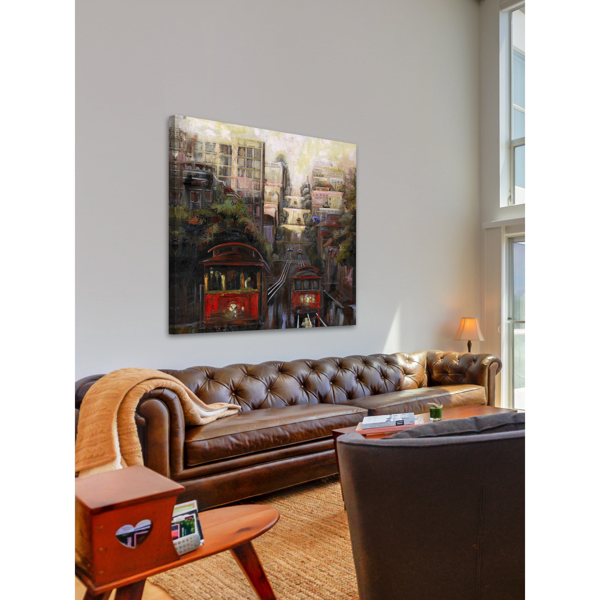 "Up and Down San Francisco" Painting Print on Wrapped Canvas
