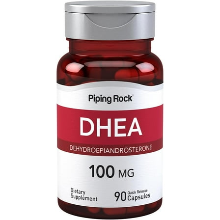 DHEA 100mg Capsules | 90 Count for Men and Women  | by Piping Rock