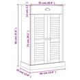 thumbnail image 4 of vidaXL Shoe Cabinet VIGO Grey 60x35x96 cm Solid Wood Pine, 4 of 5