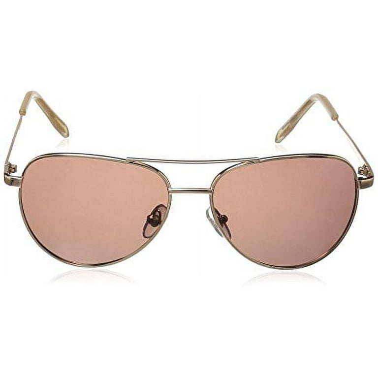 Foster Grant Women's Rose Gold Aviator Sunglasses